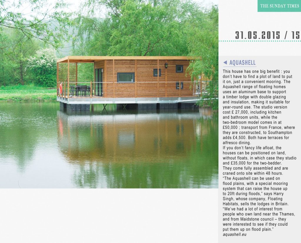 AQUASHELL interviewé dans le journal THE SUNDAY TIMES. Retrouvez l'article consacré à AQUASHELL dans "The Sunday Times " ci-dessous : Lancé en 1822, THE SUNDAY TIMES est un journal du dimanche distribué au Royaume-Uni et en Irlande, publié par Times Newspaper Ltd.